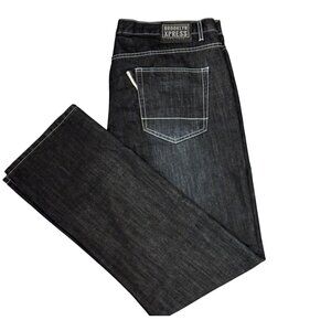 Brooklyn Xpress Mens Dark Wash Denim Jeans‎ 42X34 Relaxed Fit Skater Casual